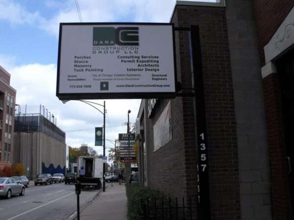 Pvc sign with light